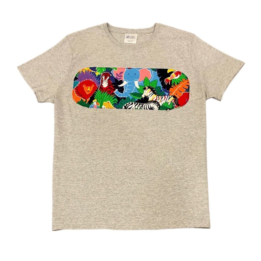 Heather Gray T Shirt Ladies LARGE - Zoo Animals NEW